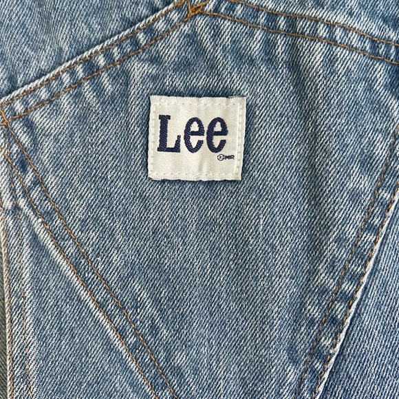 Vintage Women's Light Blue Lee Denim Jean Overalls - Picture 4 of 5